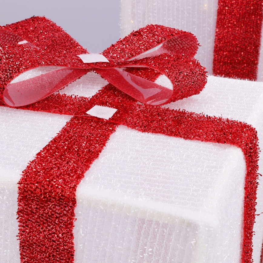 Brilagi - Lot de 3 décorations de Noël LED d'extérieur LED/2,6W/3xAA IP44 cadeaux