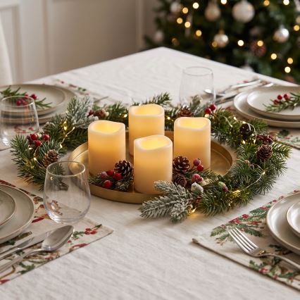 BRILAGI - Lot de 4 bougies LED (1x CR2032), crème + minuterie