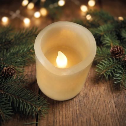 BRILAGI - Lot de 4 bougies LED (1x CR2032), crème + minuterie