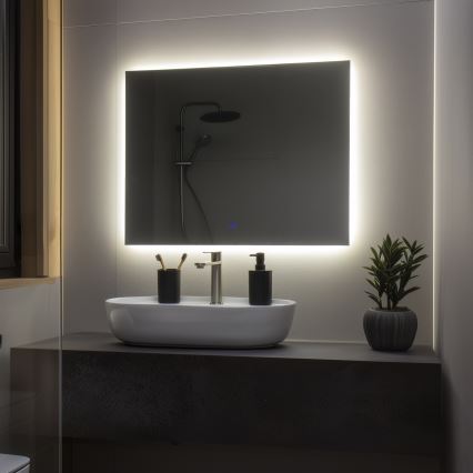 Brilagi - LED-badkamerspiegel LUCE LED/28W/230V 60x80 cm IP44 CRI 90 dimbaar + CCT