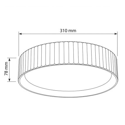 Brilagi - LUCIA LED-plafondlamp 24W/230V, Ø 31 cm, rood