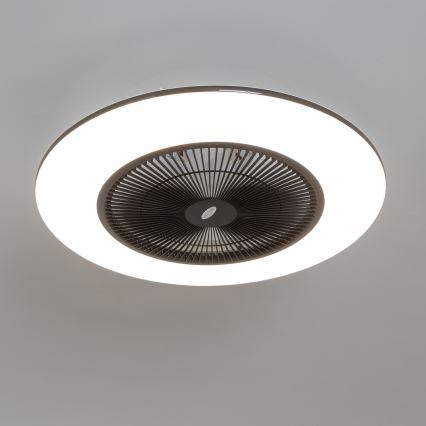 Brilagi - Luminaire à intensité variable avec ventilateur AURA LED/38W/230V 3000-6000K noir + télécommande