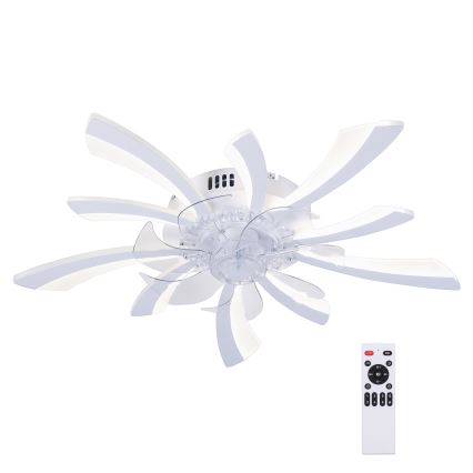 Brilagi - Plafonnier à intensité variable avec ventilateur LED/50W/230V 3000-6500K blanc + Télécommande