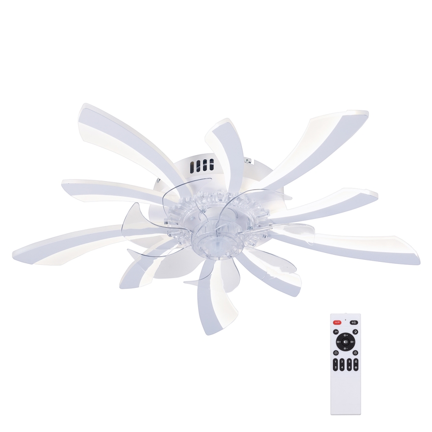 Brilagi - Plafonnier à intensité variable avec ventilateur LED/50W/230V 3000-6500K blanc + Télécommande