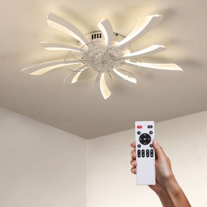 Brilagi - Plafonnier à intensité variable avec ventilateur LED/50W/230V 3000-6500K blanc + Télécommande