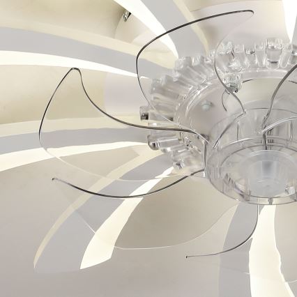 Brilagi - Plafonnier à intensité variable avec ventilateur LED/50W/230V 3000-6500K blanc + Télécommande