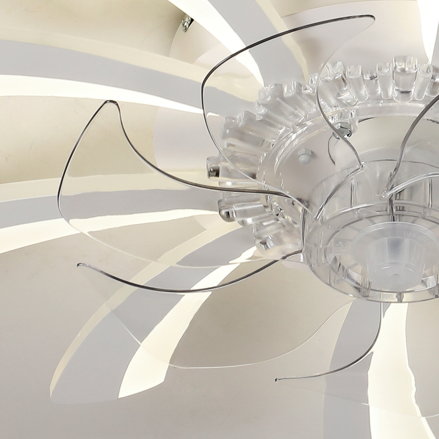 Brilagi - Plafonnier à intensité variable avec ventilateur LED/50W/230V 3000-6500K blanc + Télécommande