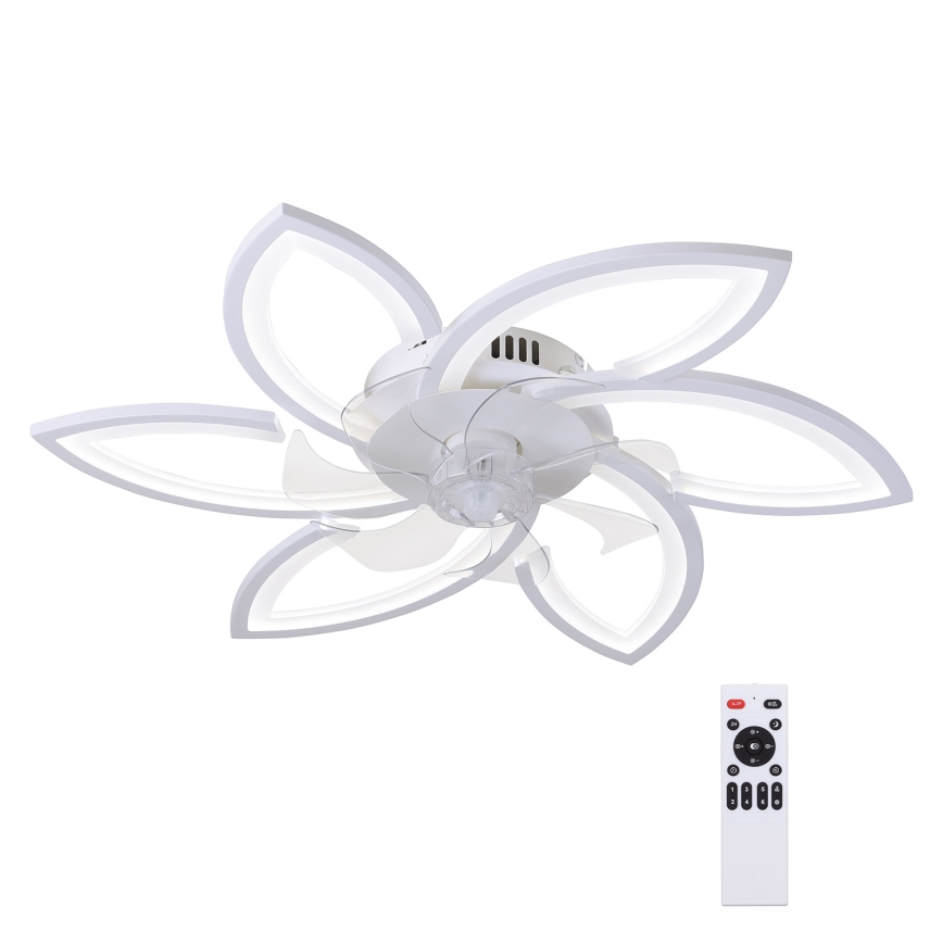 Brilagi - Plafonnier à intensité variable avec ventilateur LED/50W/230V 3000-6500K blanc + Télécommande