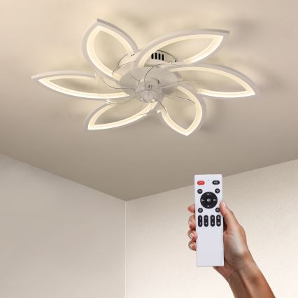 Brilagi - Plafonnier à intensité variable avec ventilateur LED/50W/230V 3000-6500K blanc + Télécommande