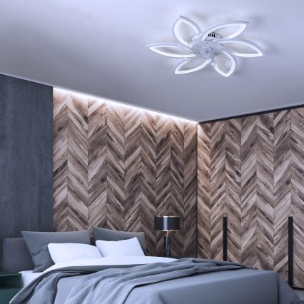 Brilagi - Plafonnier à intensité variable avec ventilateur LED/50W/230V 3000-6500K blanc + Télécommande