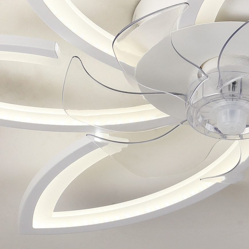 Brilagi - Plafonnier à intensité variable avec ventilateur LED/50W/230V 3000-6500K blanc + Télécommande
