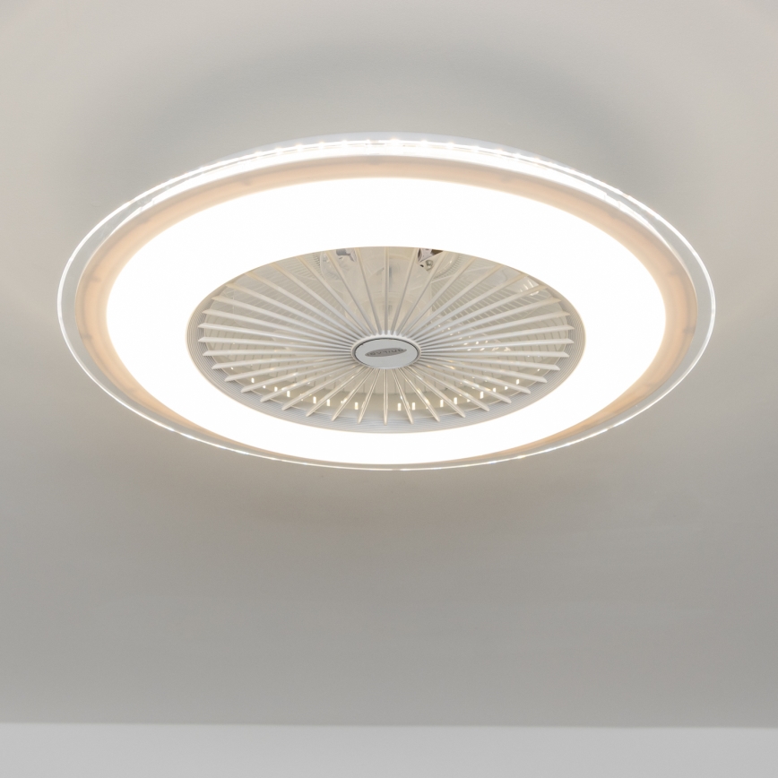 Brilagi - Luminaire à intensité variable avec ventilateur RONDA LED/48W/230V 3000-6000K blanc + télécommande