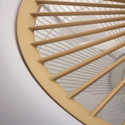 Brilagi - Luminaire à intensité variable avec ventilateur RONDA LED/48W/230V 3000-6000K doré + télécommande
