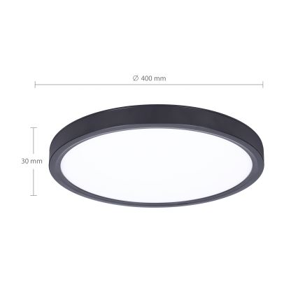 Brilagi - Plafonnier à intensité variable ESTELA LED/48W/230V 3000-6500K ø 40 cm noir + télécommande