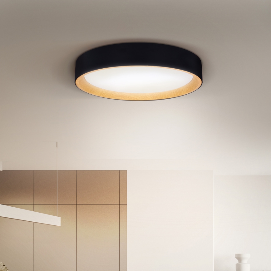 Brilagi - Plafonnier à intensité variable LARIOS LED/48W/230V 3000-6500K ø 39 cm noir + Télécommande