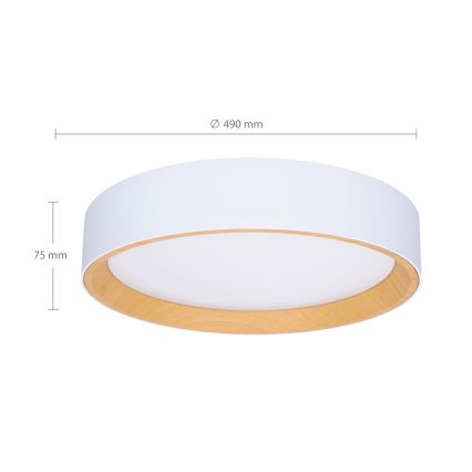Brilagi - Plafonnier à intensité variable LARIOS LED/60W/230V 3000-6500K ø 49 cm blanc + Télécommande