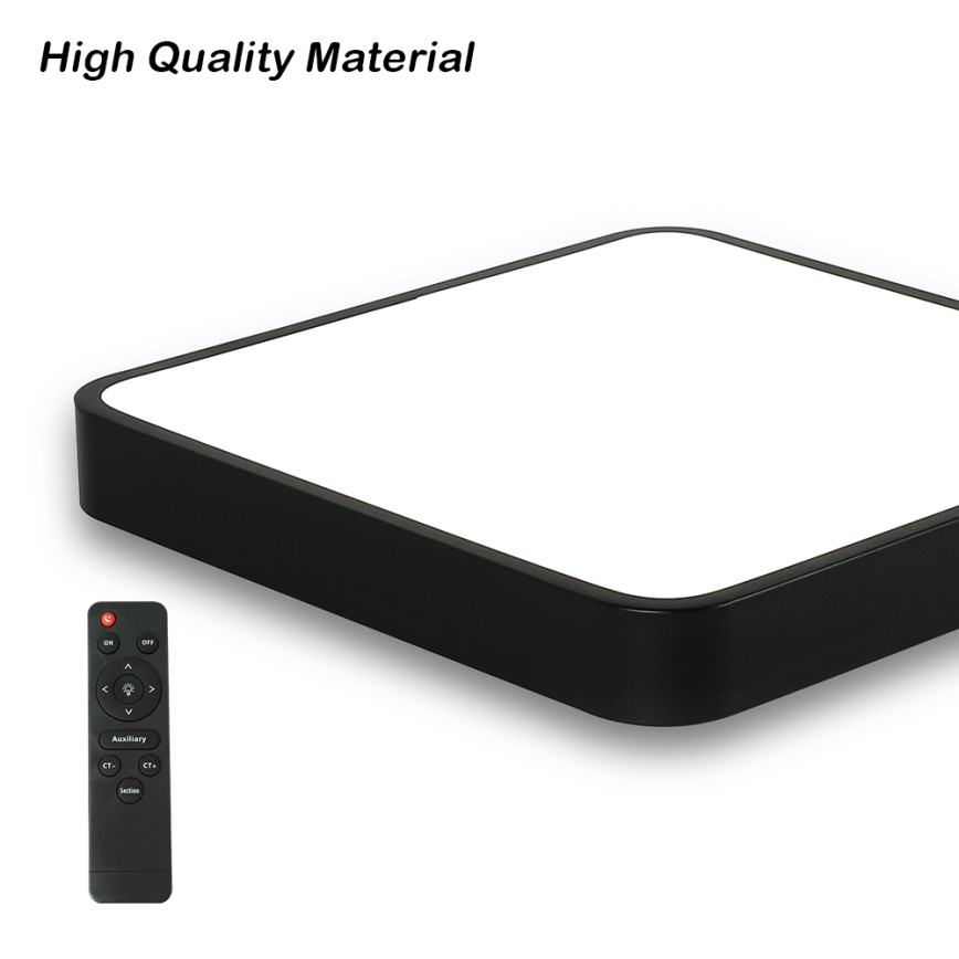 Brilagi - Plafonnier à intensité variable POOL SQUARE LED/36W/230V 3000-6000K 40x40 cm noir + télécommande