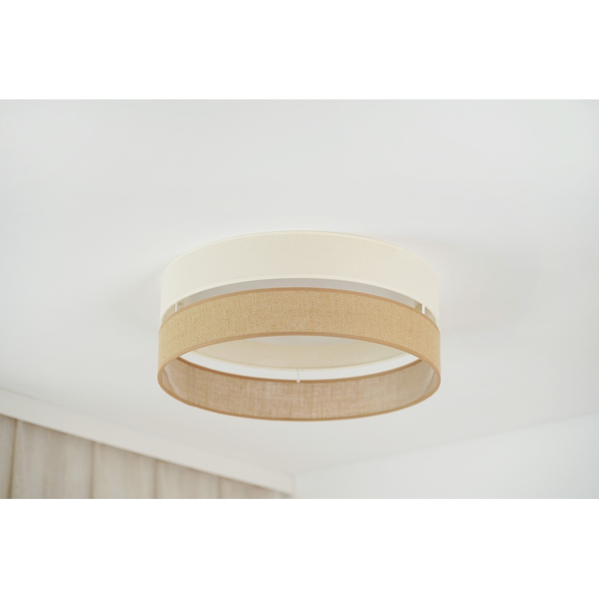 Brilagi - Plafonnier à intensité variable ROYAL YUTE LED/24W/230V d. 45 cm 3000/4000/6500K beige/crème  + Télécommande