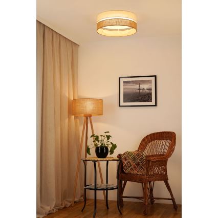 Brilagi - Plafonnier à intensité variable ROYAL YUTE LED/24W/230V d. 45 cm 3000/4000/6500K beige/crème  + Télécommande