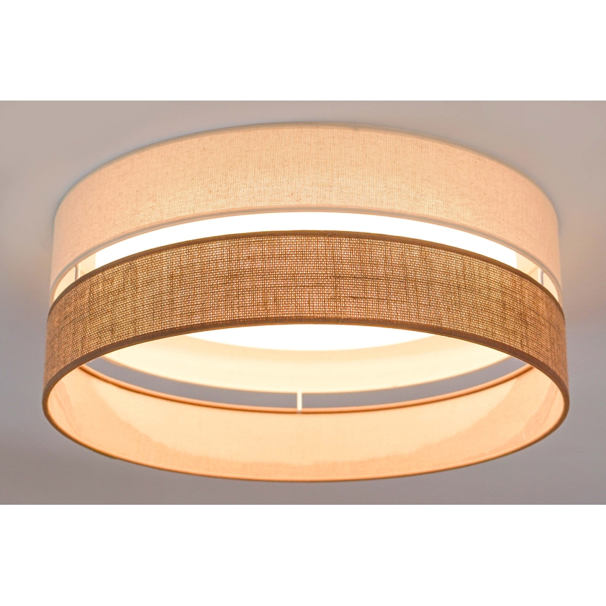 Brilagi - Plafonnier à intensité variable ROYAL YUTE LED/24W/230V d. 45 cm 3000/4000/6500K beige/crème  + Télécommande