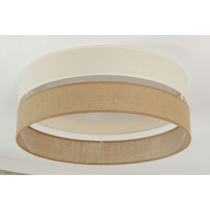Brilagi - Plafonnier à intensité variable ROYAL YUTE LED/24W/230V d. 45 cm 3000/4000/6500K beige/crème  + Télécommande