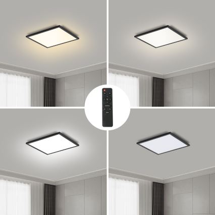 Brilagi - Plafonnier à intensité variable SLIMFRAME LED/25W/230V 30x30 cm 3000-6000K noir + Télécommande
