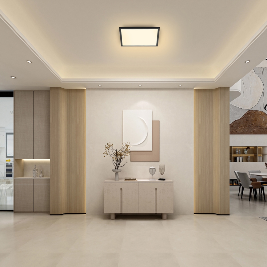 Brilagi - Plafonnier à intensité variable SLIMFRAME LED/25W/230V 30x30 cm 3000-6000K noir + Télécommande
