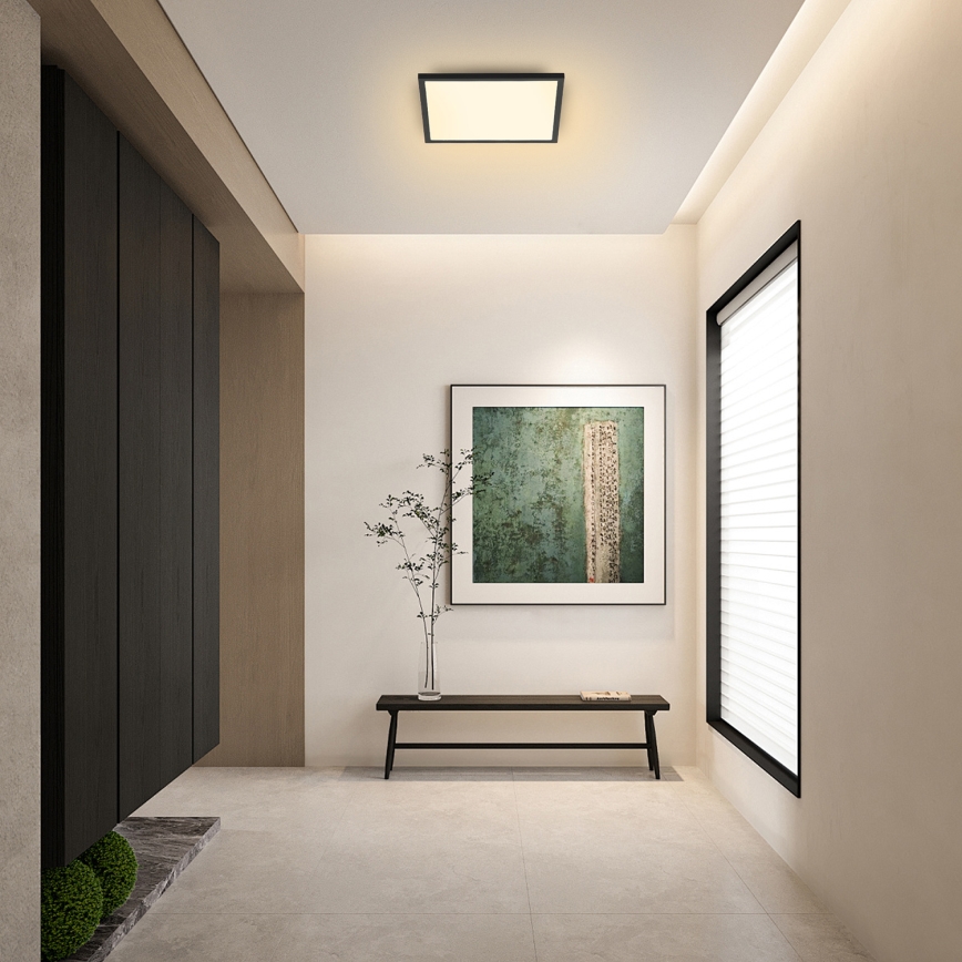 Brilagi - Plafonnier à intensité variable SLIMFRAME LED/25W/230V 30x30 cm 3000-6000K noir + Télécommande