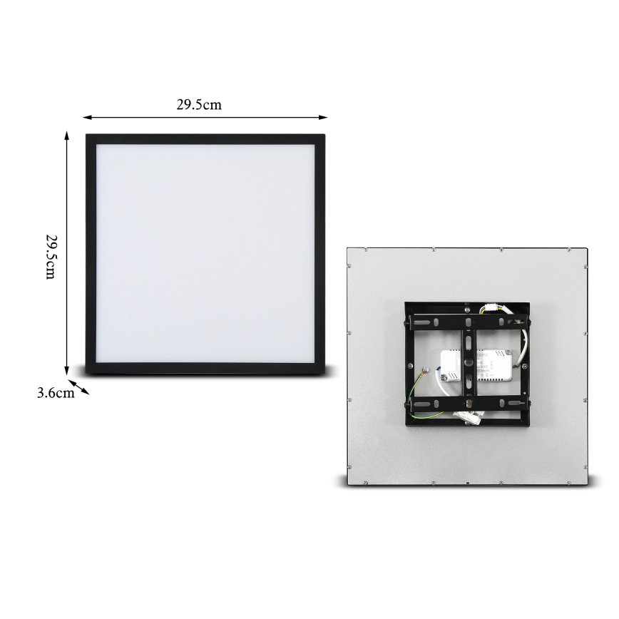 Brilagi - Plafonnier à intensité variable SLIMFRAME LED/25W/230V 30x30 cm 3000-6000K noir + Télécommande