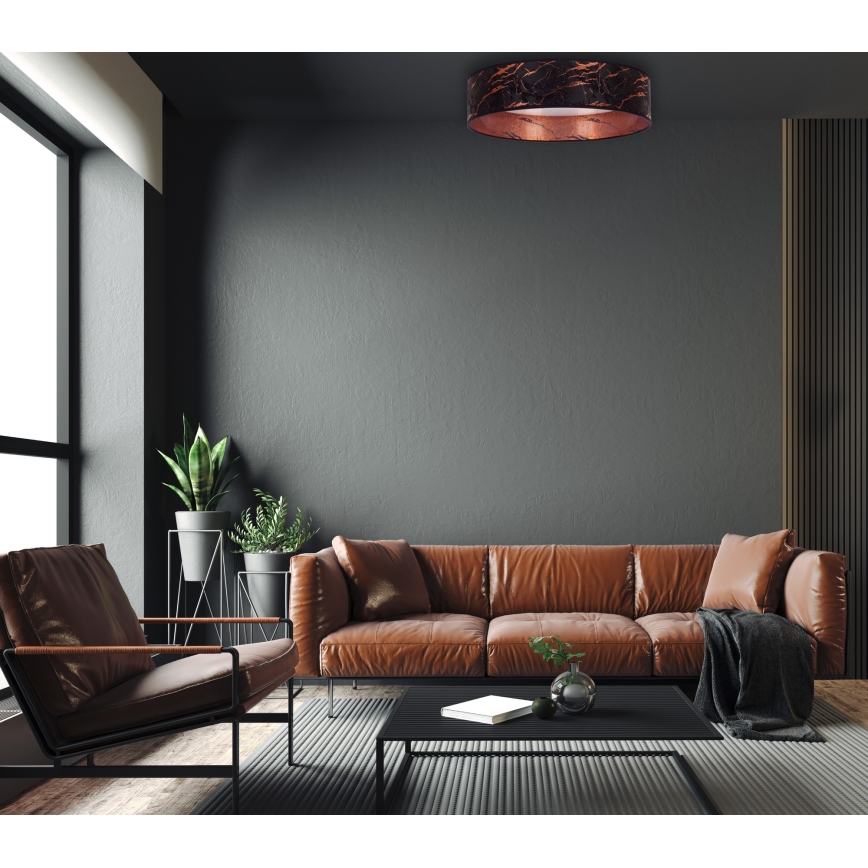 Brilagi - Plafonnier à intensité variable VELVET SMART LED/36W/230V d. 55 cm 2700-6500K Wi-Fi Tuya noir/cuivre + Télécommande