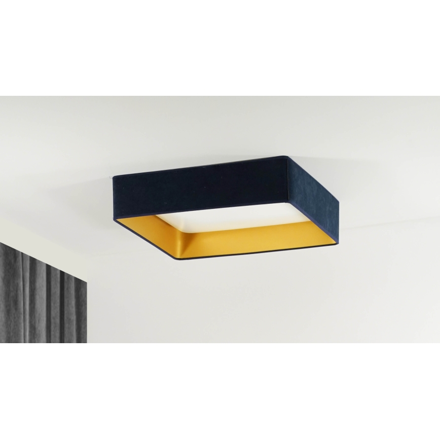 Brilagi - Plafonnier à intensité variable VELVET SQUARE SMART LED/36W/230V 2700-6500K Wi-Fi Tuya + télécommande bleu foncé