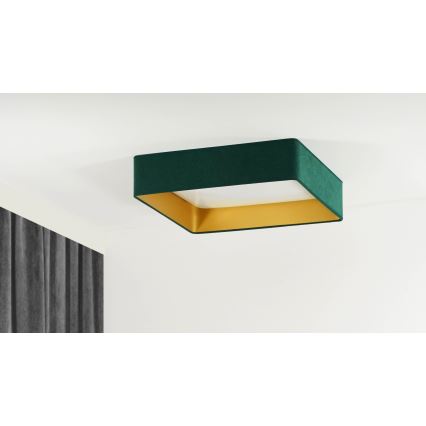 Brilagi - Plafonnier à intensité variable VELVET SQUARE SMART LED/36W/230V 2700-6500K Wi-Fi Tuya + télécommande vert