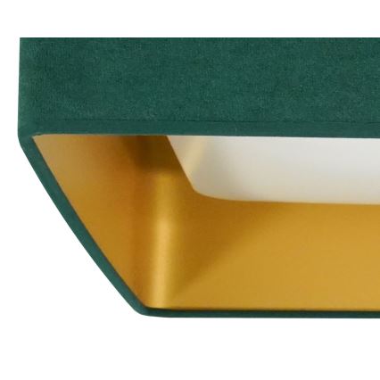 Brilagi - Plafonnier à intensité variable VELVET SQUARE SMART LED/36W/230V 2700-6500K Wi-Fi Tuya + télécommande vert