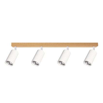 Brilagi - Luminaire à spots SELE 4xGU10/30W/230V blanc/décor chêne