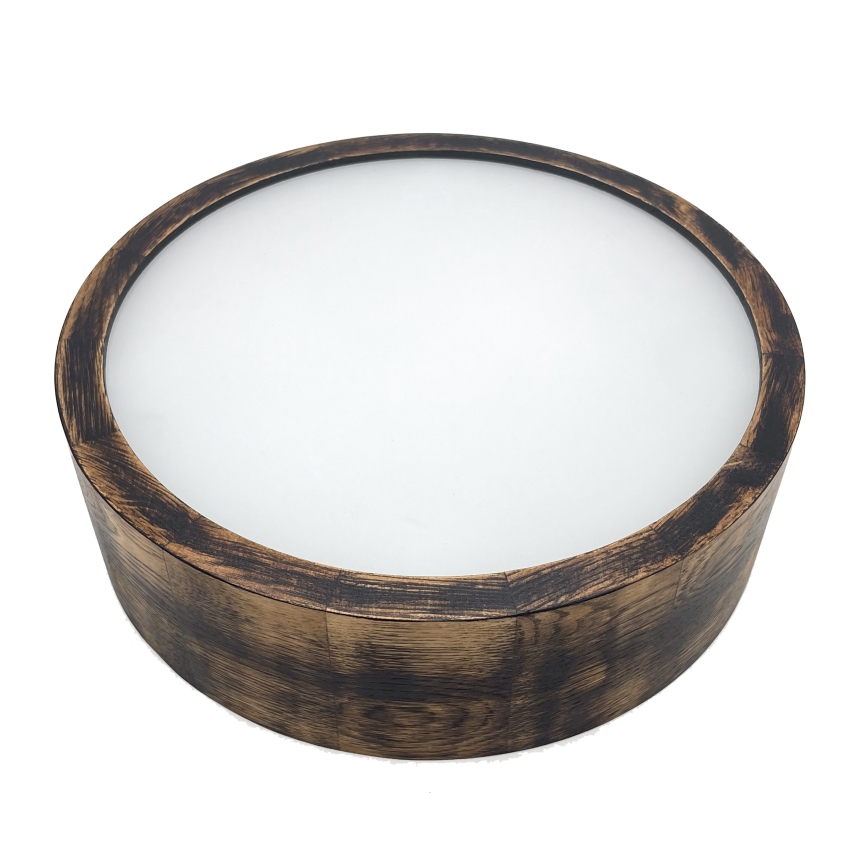 Brilagi - Luminaire de plafond LED CARVALHO SMOKEY LED/20W/230V chêne Ø 27,5 cm