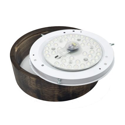 Brilagi - Luminaire de plafond LED CARVALHO SMOKEY LED/20W/230V chêne Ø 27,5 cm