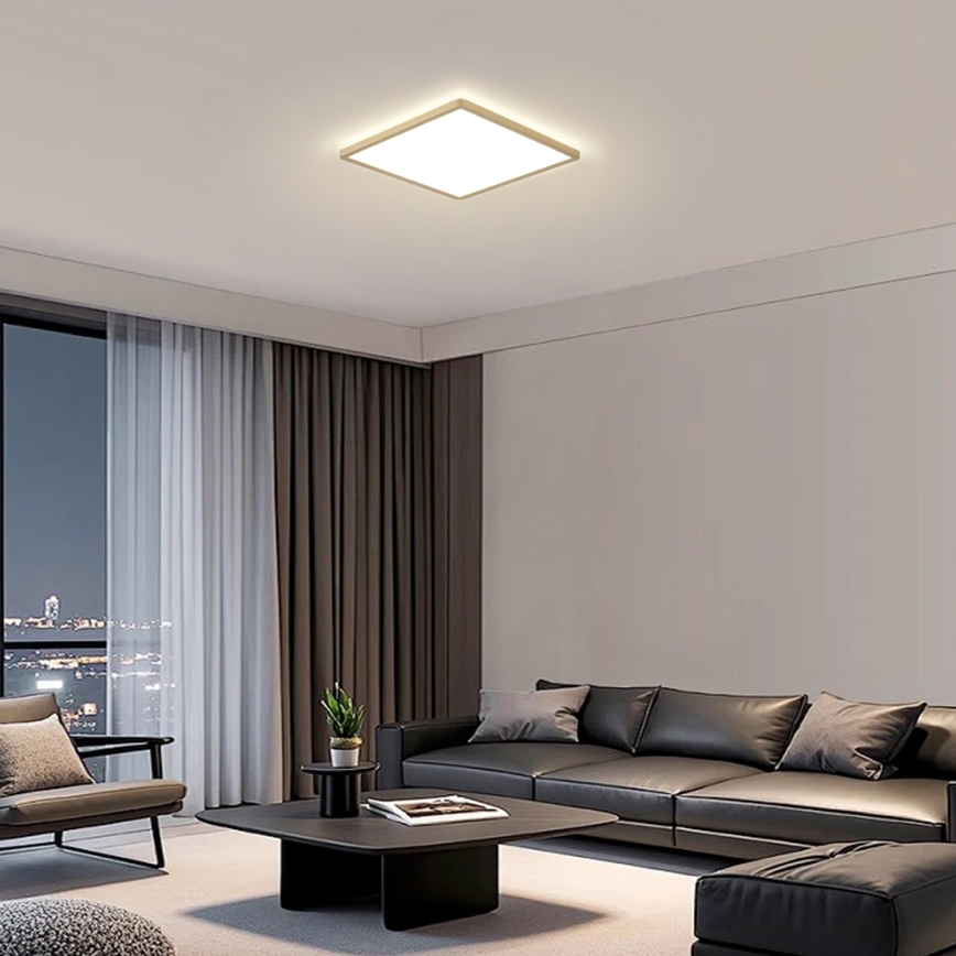 Brilagi - Luminaire de salle de bains ULTRA PLAT LED/24W/230V 42x42 cm doré IP54