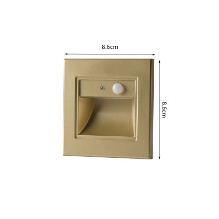Brilagi - luminaire d'escalier LED avec capteur STEP LIGHT LED/1,5W/230V IP44 doré