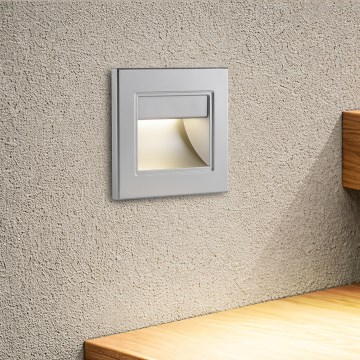 Brilagi - luminaire d'escalier LED STEP LIGHT LED/1,5W/230V IP44 argenté