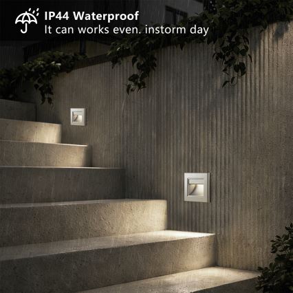 Brilagi - luminaire d'escalier LED STEP LIGHT LED/1,5W/230V IP44 argenté