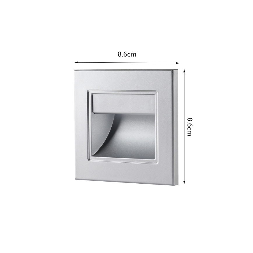 Brilagi - luminaire d'escalier LED STEP LIGHT LED/1,5W/230V IP44 argenté
