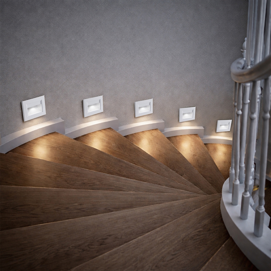 Brilagi - luminaire d'escalier LED STEP LIGHT LED/1,5W/230V IP44 blanc