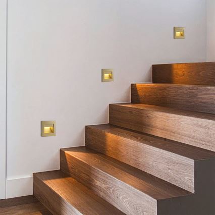 Brilagi - Luminaire d'escalier LED STEP LIGHT LED/1,5W/230V IP44 doré