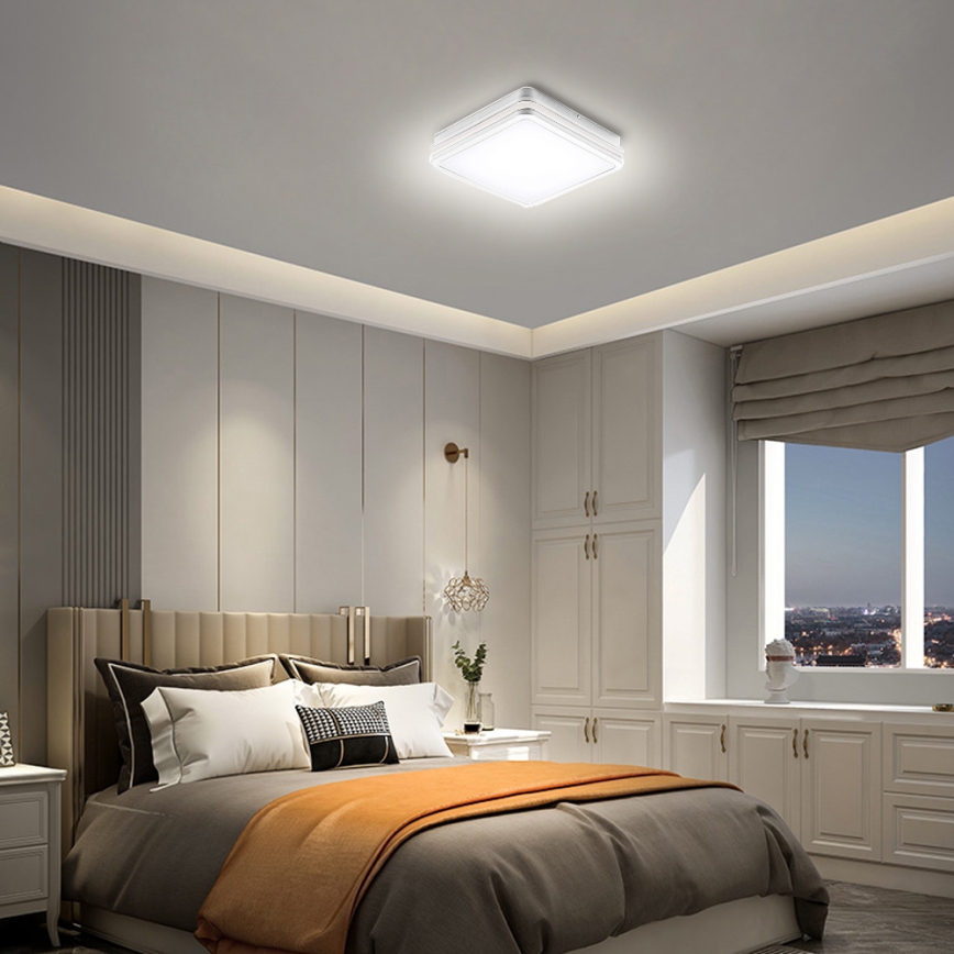 Brilagi - Luminaire d'extérieur à LED avec détecteur BENE LED/24W/230V 26x26 cm blanc IP54