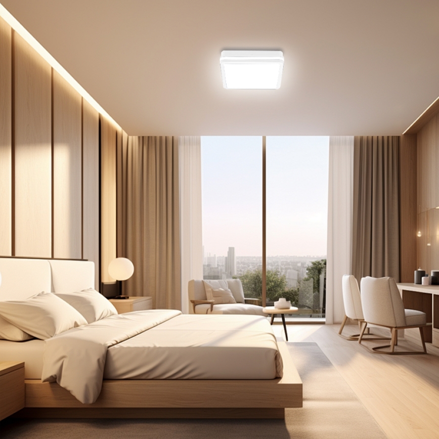 Brilagi - Luminaire d'extérieur à LED avec détecteur BENE LED/24W/230V 26x26 cm blanc IP54