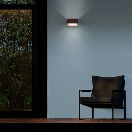 Brilagi - Applique murale extérieure LED BARI LED/7W/230V 3000/4000/6000K marron IP54