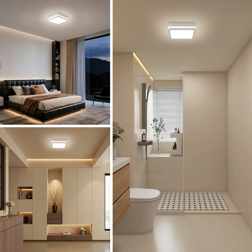 Brilagi - Luminaire d'extérieur LED BENE LED/24W/230V 26x26 cm blanc IP54