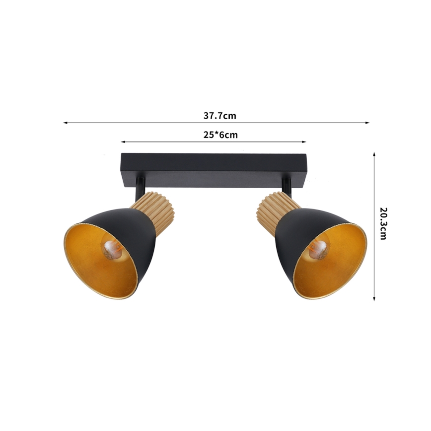 Brilagi - Luminaire directionnel ODENSE 2xE14/10W/230V bois/noir