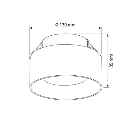 Brilagi - Luminaire encastré AURA LUX 1xGX53/30W/230V Ø 13 cm noir/fumé