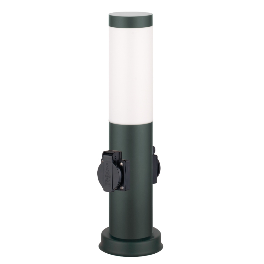 Brilagi - Lampe d'extérieur avec 2 prises SCHUKO NOVA 1xE27/15W/230V 40 cm IP44 anthracite